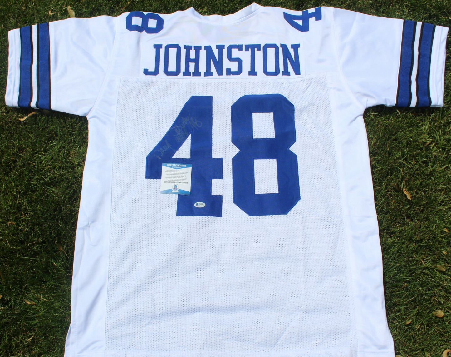 Daryl Johnston Signed Dallas Cowboys Custom XXL Jersey w/Beckett COA S30974
