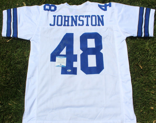 Daryl Johnston Signed Dallas Cowboys Custom XXL Jersey w/Beckett COA S30974