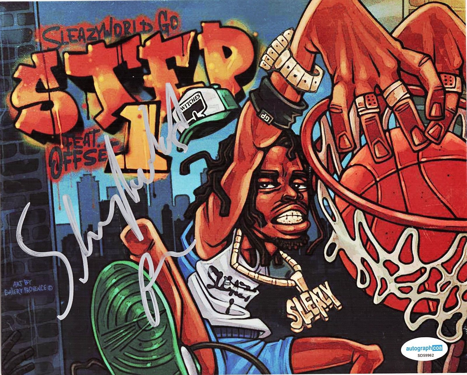 SleazyWorld Go Rap Hip Hop Signed 8x10 Photo w/ACOA SD59962