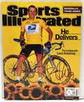 Lance Armstrong Signed August 2001 Sports Illustrated S.I. Beckett COA AE37087