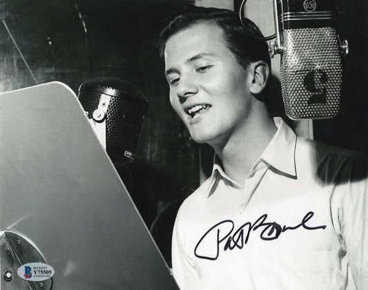 Pat Boone Signed Love Letters in the Sand 8x10 Photo w/Beckett COA Y75505