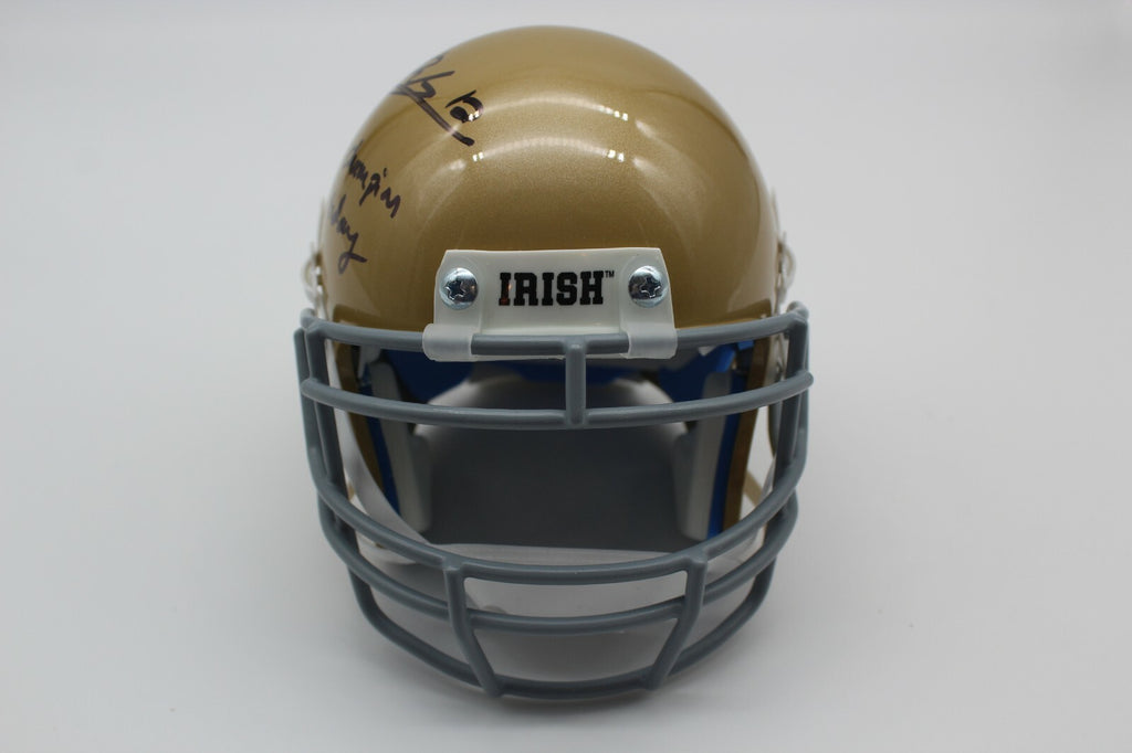 Tyler Buchner Signed Notre Dame Fighting Irish Mini Helmet w/JSA COA Witness #1