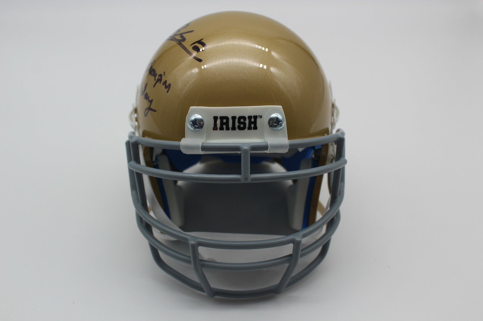 Tyler Buchner Signed Notre Dame Fighting Irish Mini Helmet w/JSA COA Witness #1