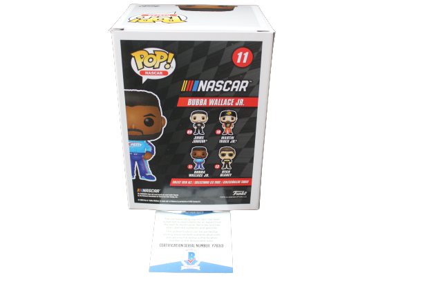 Bubba Wallace Jr Signed Nascar #11 Funko Pop w/Beckett COA Y76313 BAS