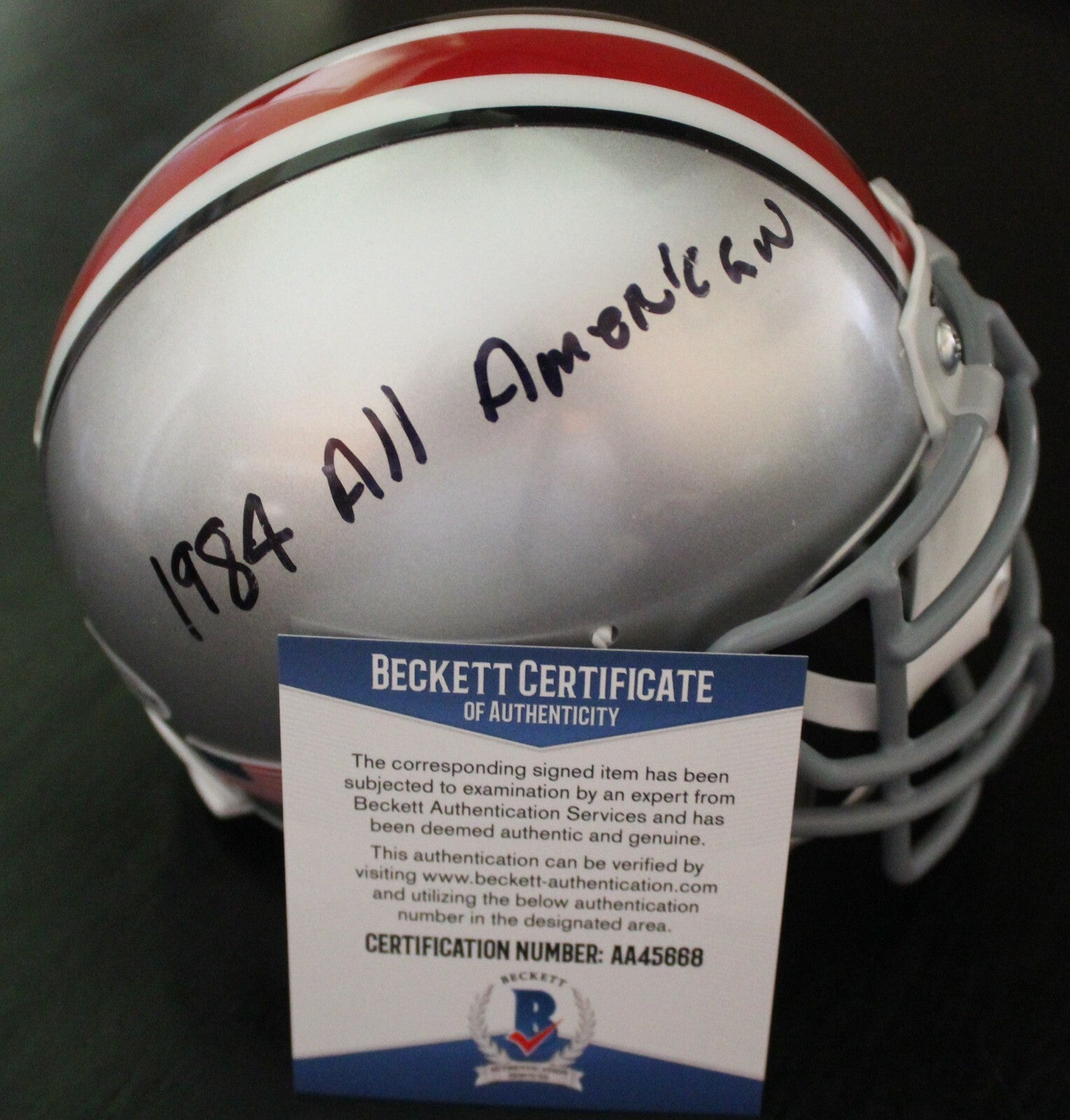 Jim Lachey Signed Ohio State Buckeyes Mini Helmet w/Beckett COA AA45668 BAS