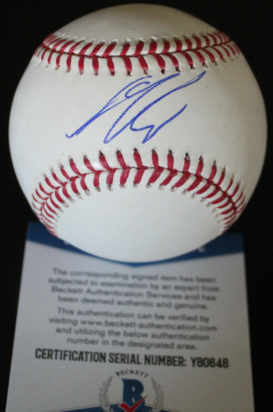 Seth Beer Arizona Diamondbacks Signed Major League Baseball w/Beckett COA Y80646