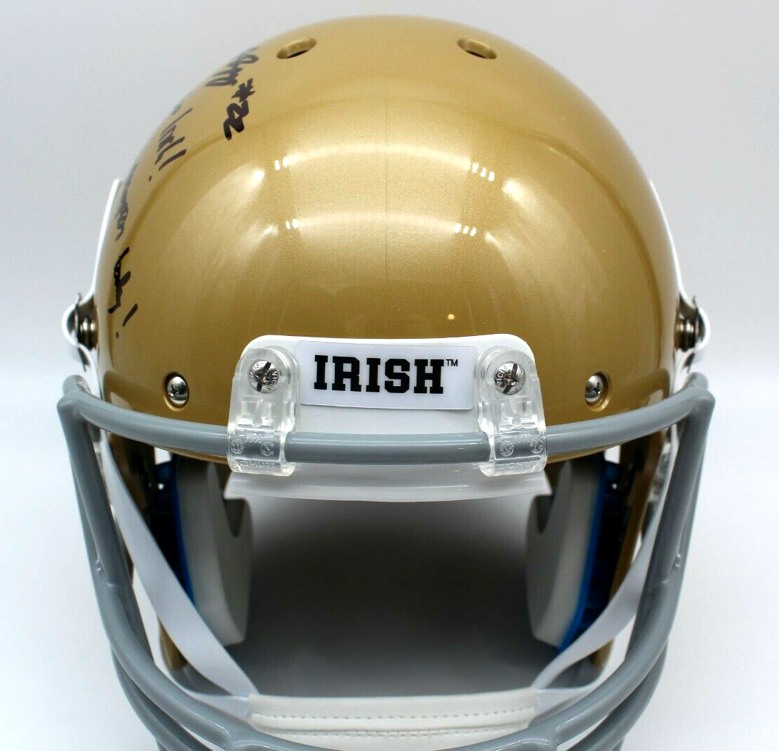 Logan Diggs Signed Notre Dame Fighting Irish Full Size Helmet w/JSA COA F/S #4