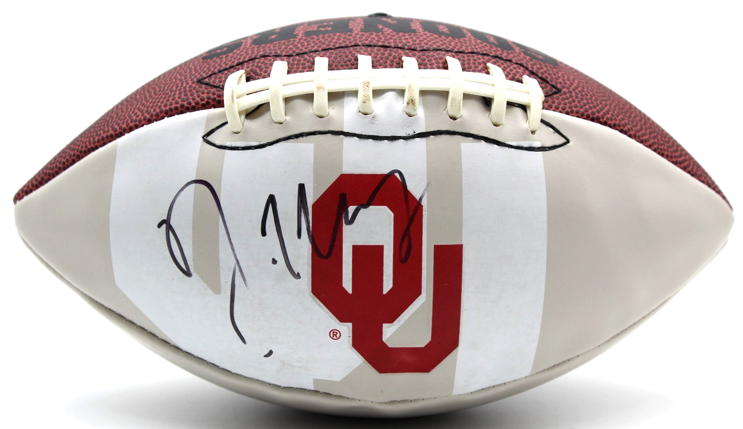 DeMarco Murray Signed Oklahoma Sooners Logo Football w/Beckett BAS BW07980