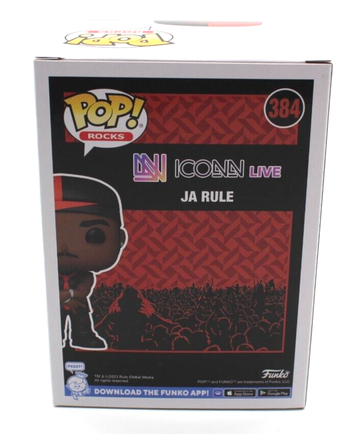 Ja Rule Signed Funko Pop 384 Rocks Icon Live w/Beckett COA BM61805 Window Swap