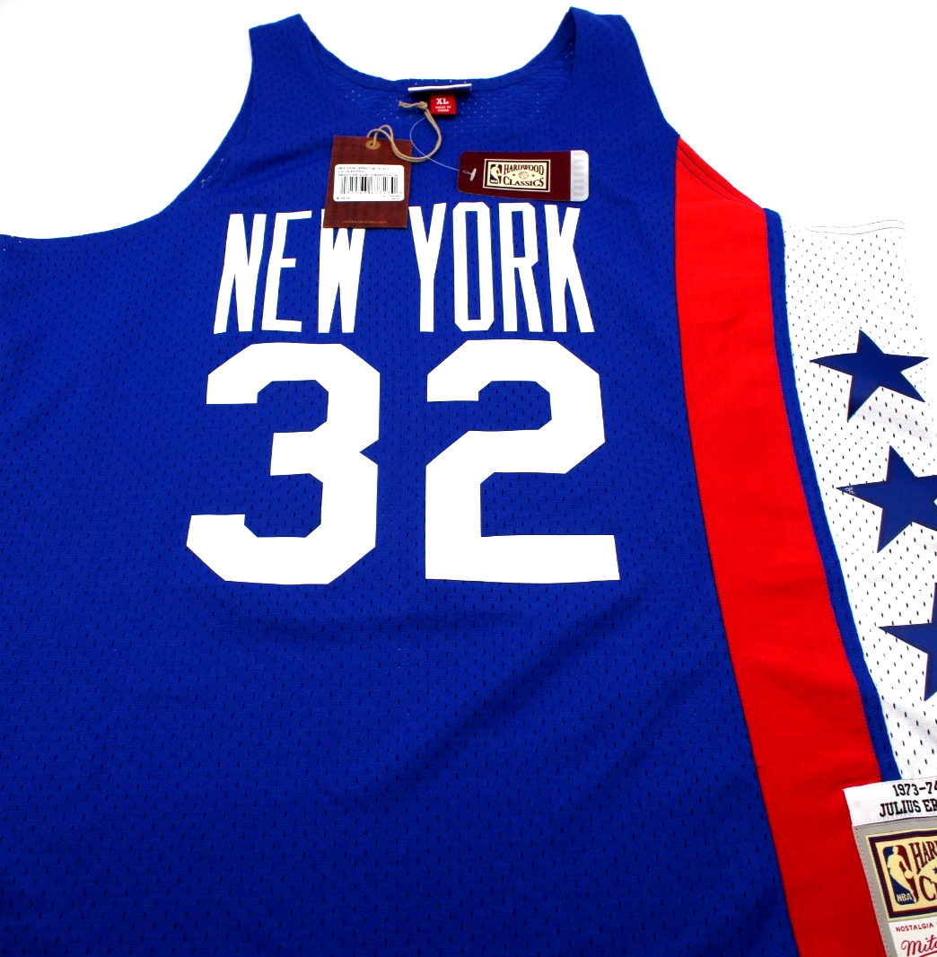 Julius Erving Signed New York Nets Mitchell & Ness Basketball Jersey JSA COA
