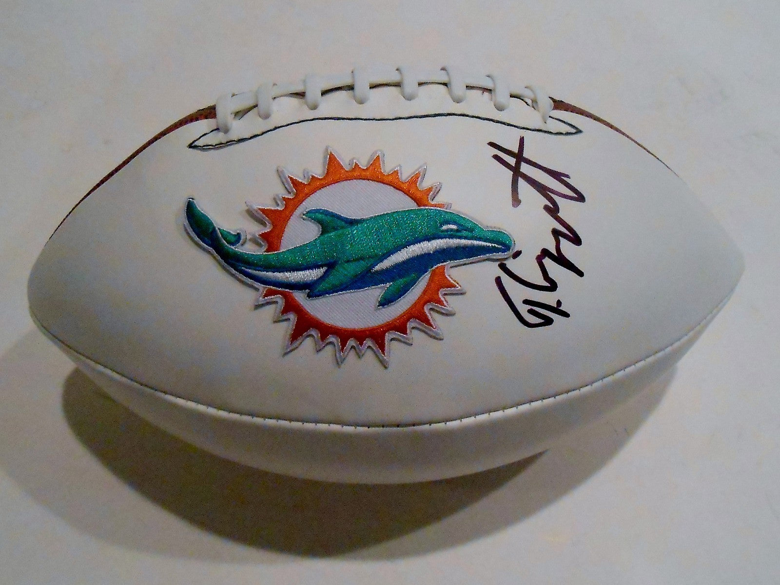 Tony Lippett Signed Miami Dolphins Logo Football w/COA