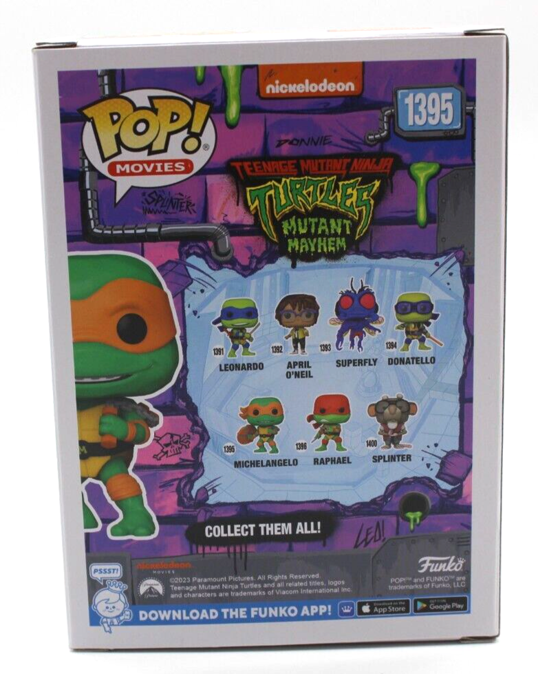 Shamon Brown Jr. Michelangelo Turtle TMNT 1395 Signed Funko Pop JSA AX28782 SWAP