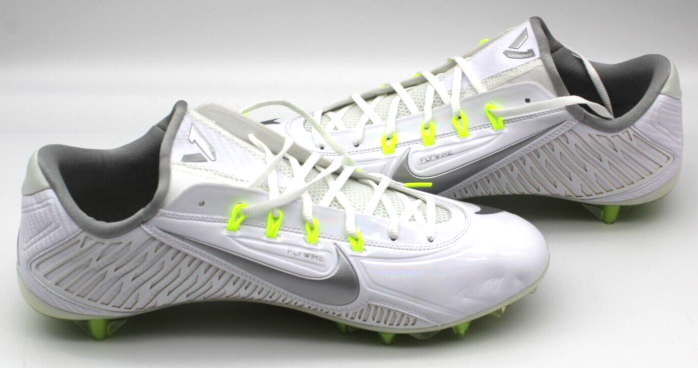 Nike Vapor Carbon Elite 2.0 2014 Football Cleats Men's Sz 15 White 631425-101