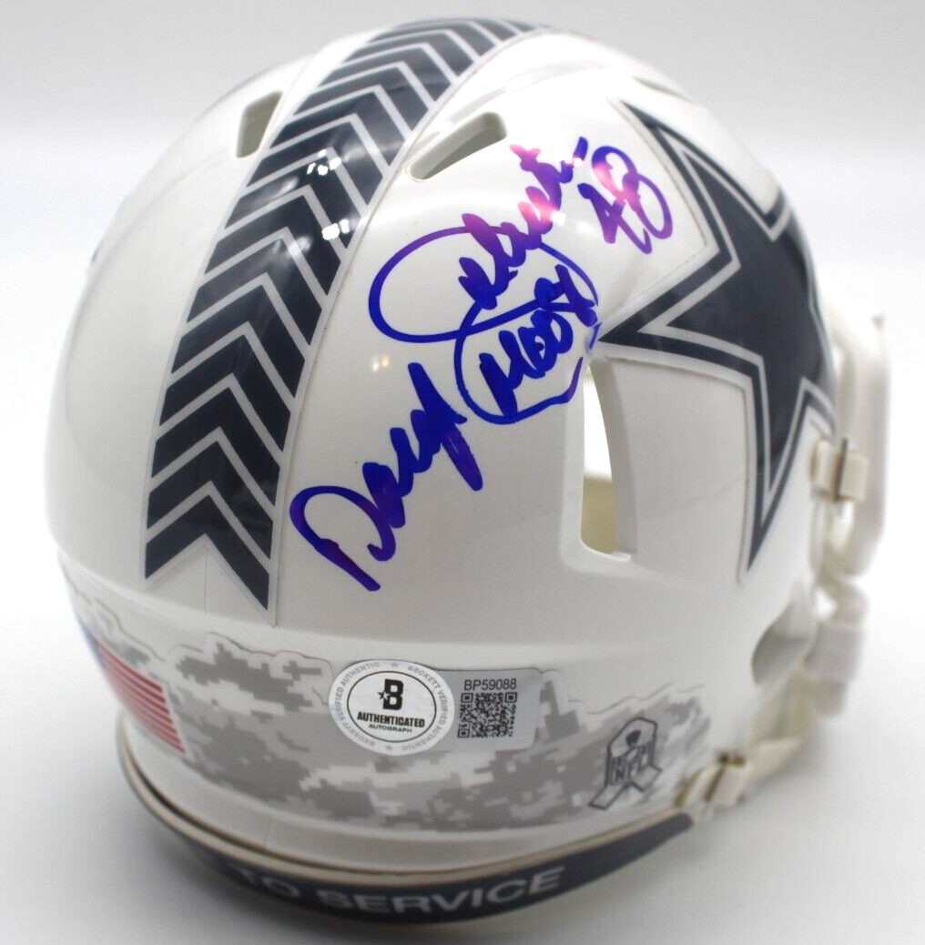Daryl Johnston Signed Dallas Cowboys Mini Football Helmet w/Beckett COA BP59088