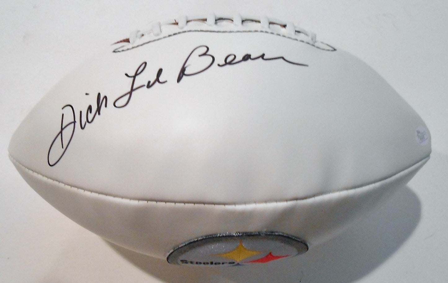 Dick LeBeau Signed Pittsburgh Steelers Logo Football w/JSA COA P03470