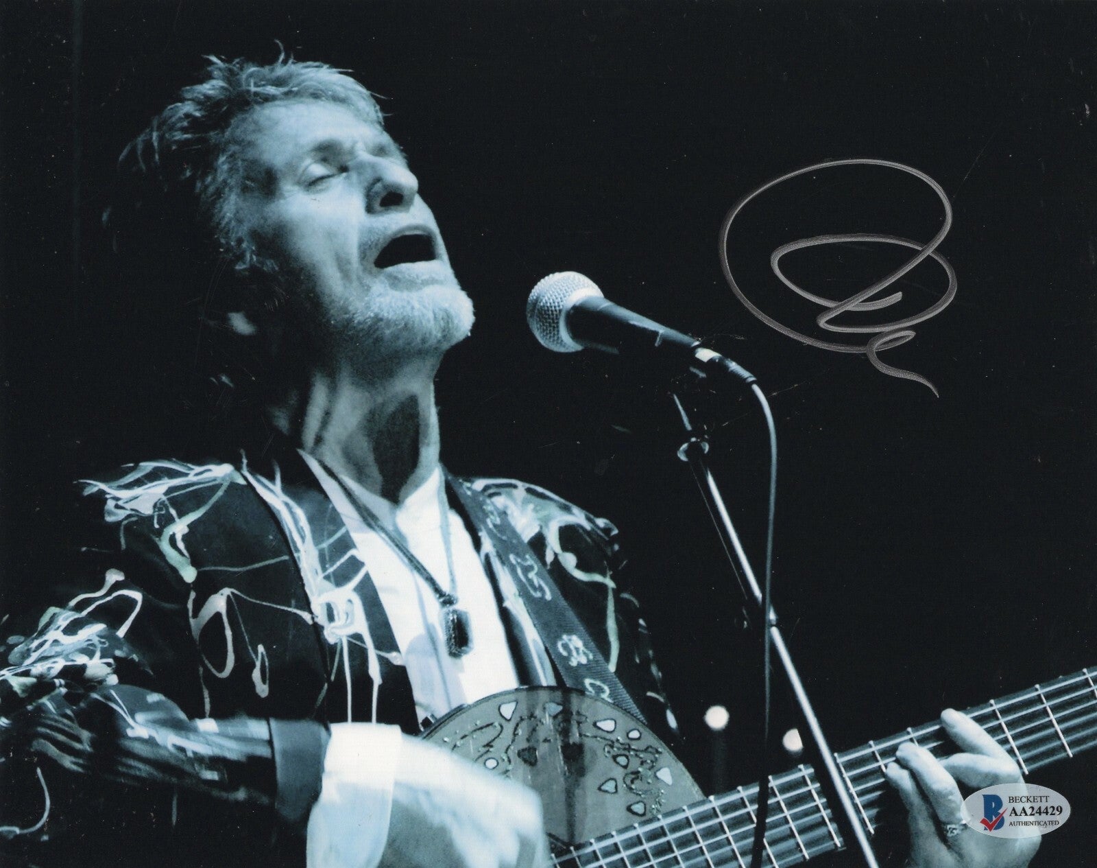 Jon Anderson Yes Music Rock N Roll Signed 8x10 Photo w/Beckett COA AA24429 BAS