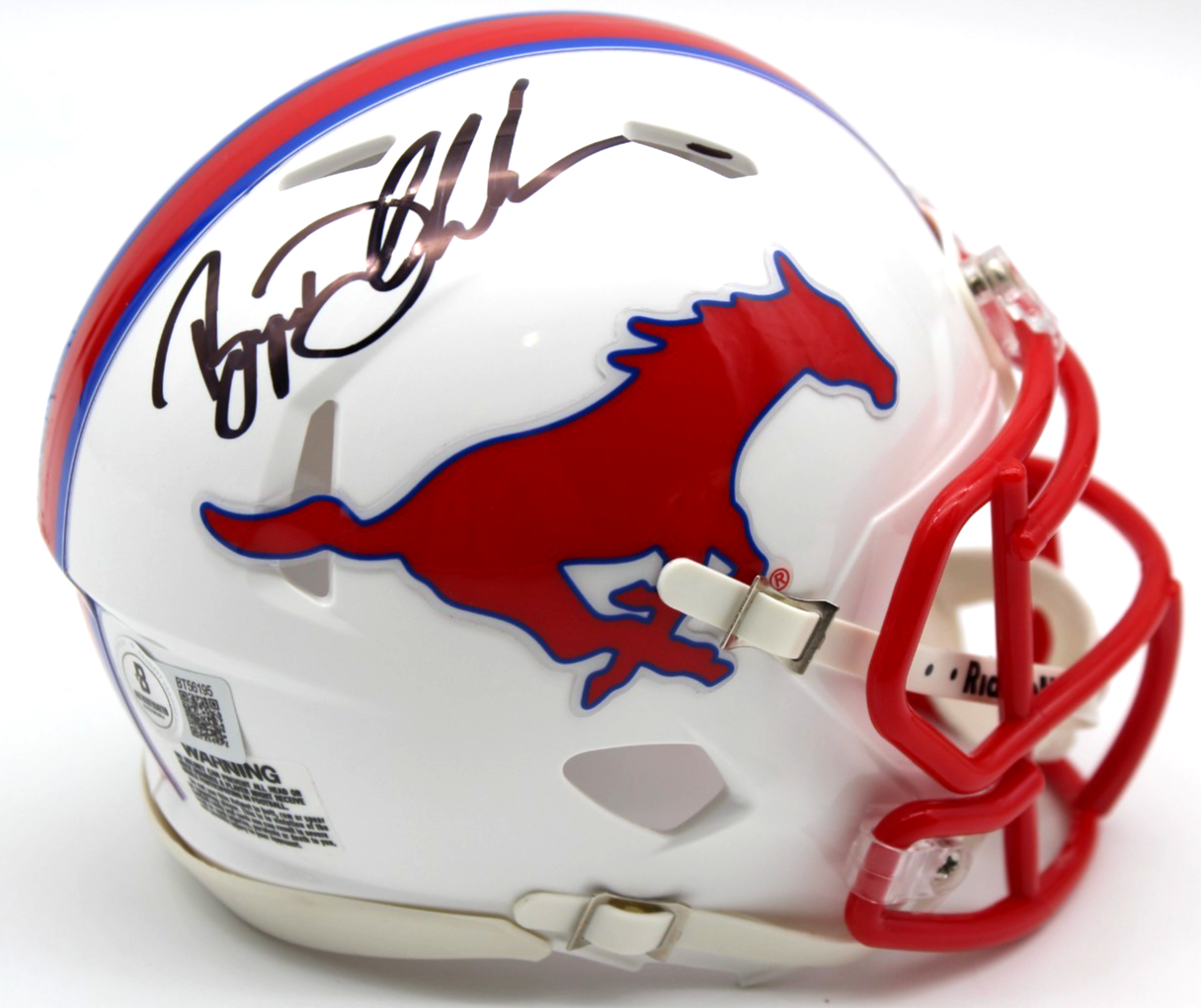 Bryson DeChambeau Signed SMU Mustangs Mini Football Helmet w/Beckett BAS BT56195