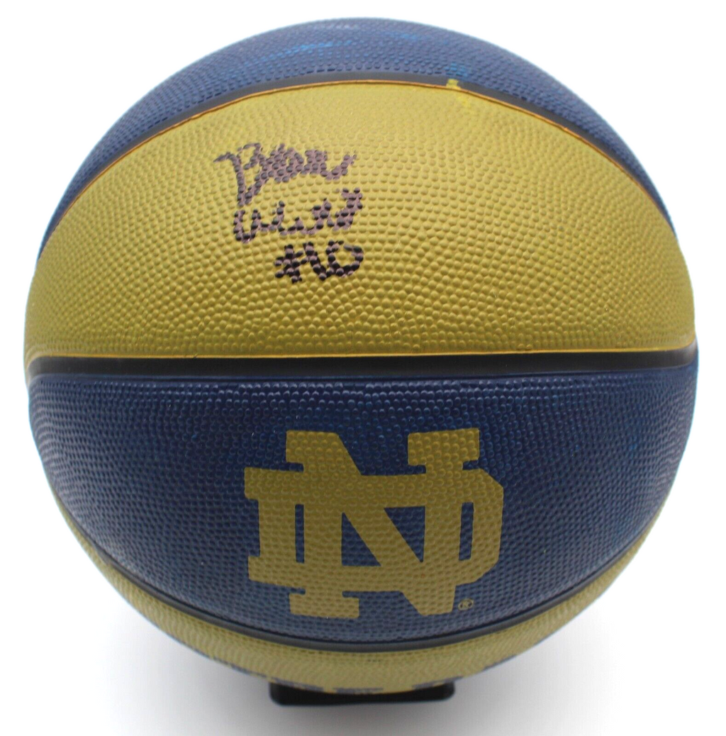 Blake Wesley Signed Notre Dame Fighting Irish Basketball w/PSA DNA COA AM15226