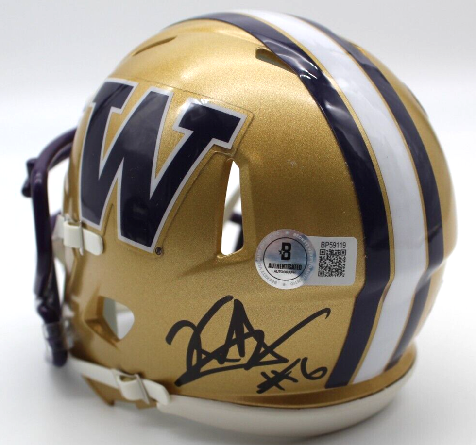 Kyler Gordon Signed Washington Huskie Mini Football Helmet w/Beckett COA BP59119
