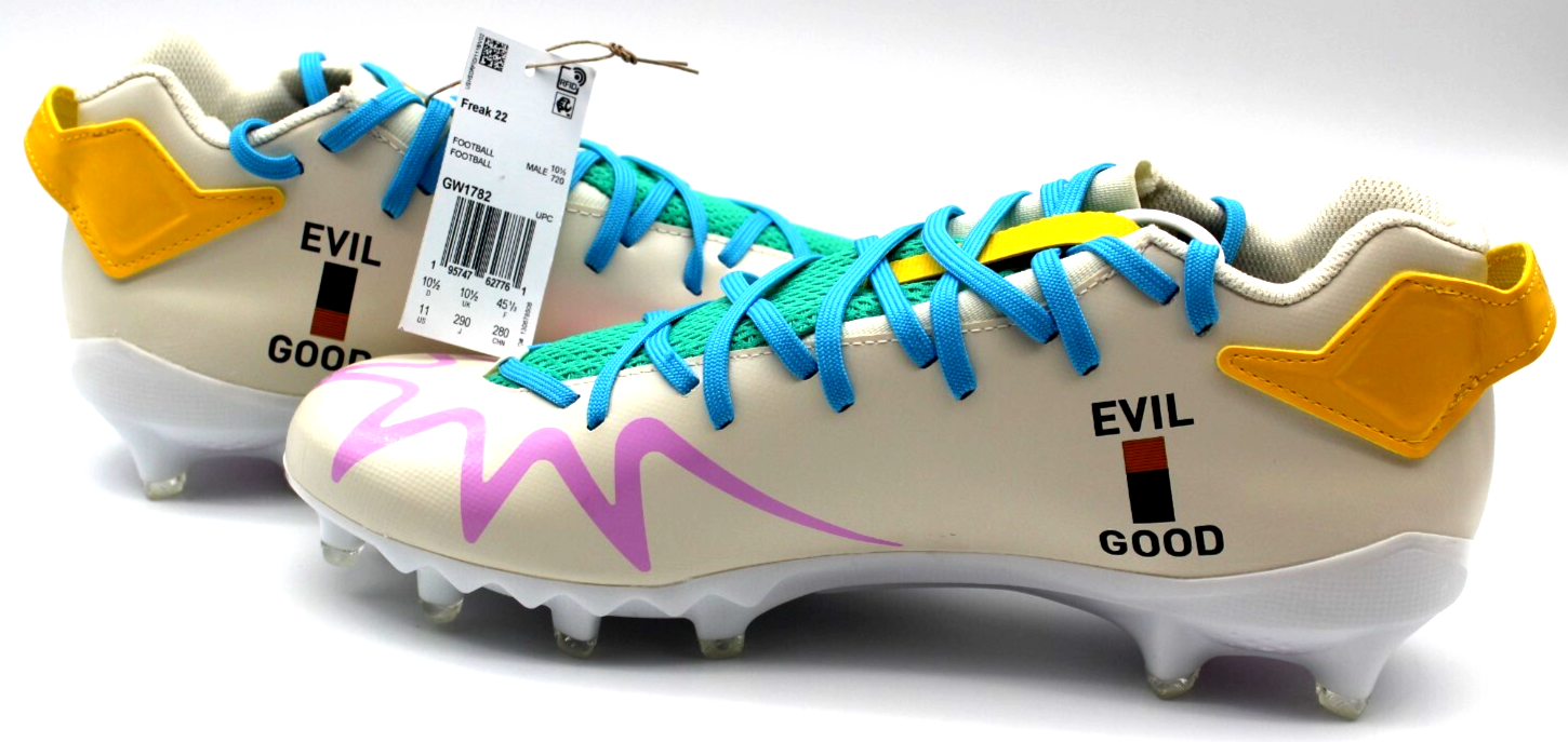 Men's Size 11 Adidas Freak 22 Simpsons Krusty The Clown Football Cleats GW1782