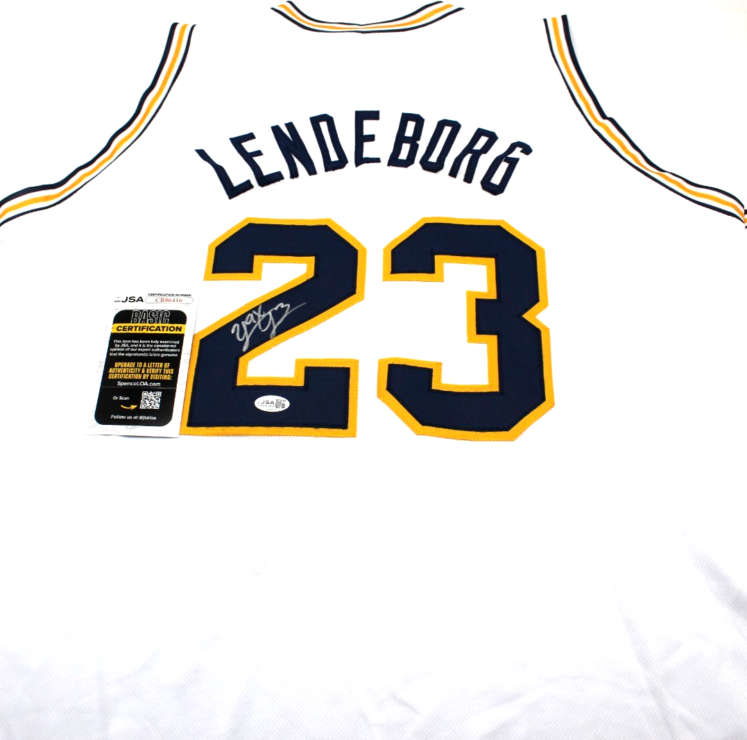 Yaxel Lendeborg Signed Custom Michigan Wolverines Jersey w/JSA COA CR86416