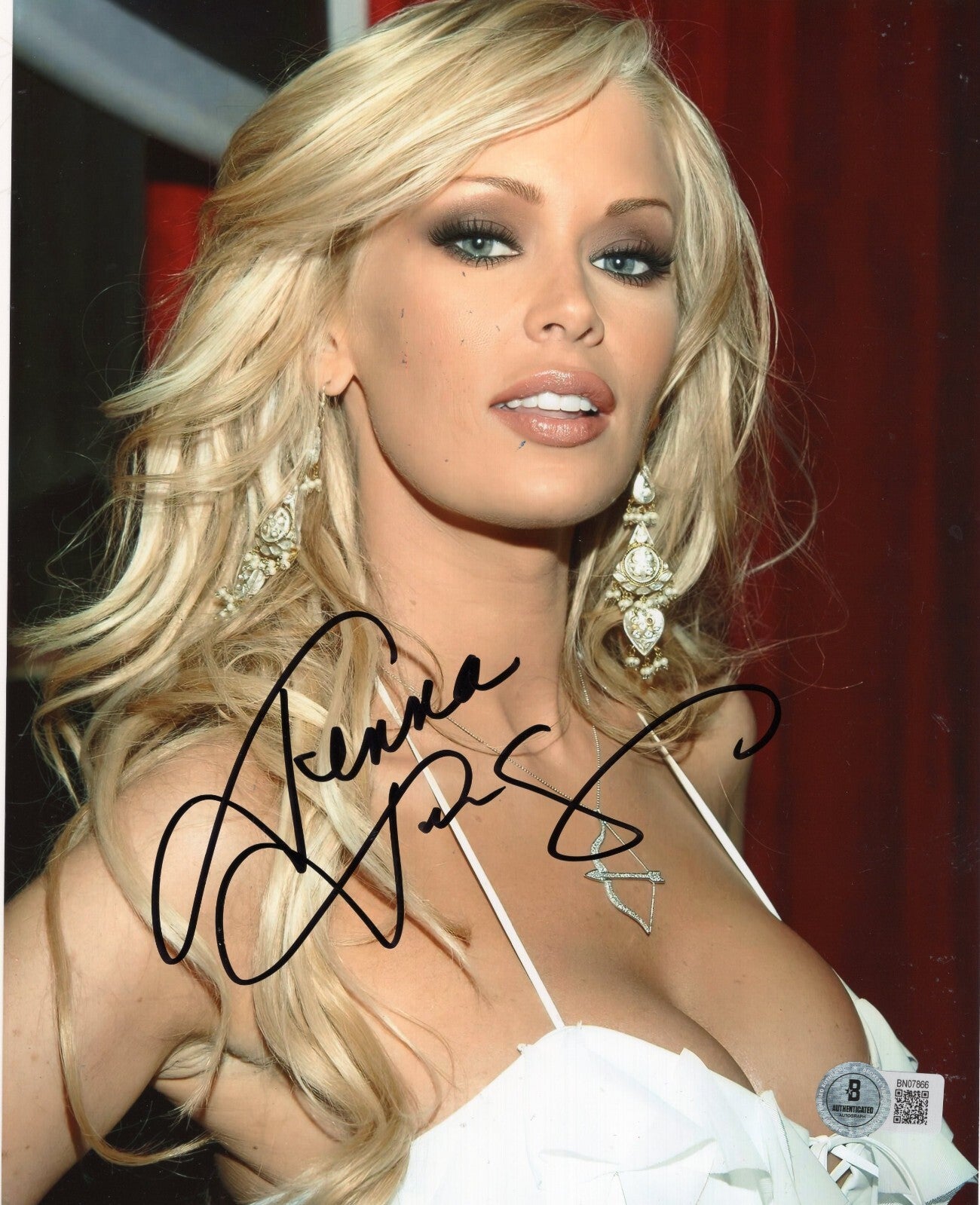Jenna Jameson Signed Adult Movie Star XXX 8x10 Photo w/Beckett COA BN07866