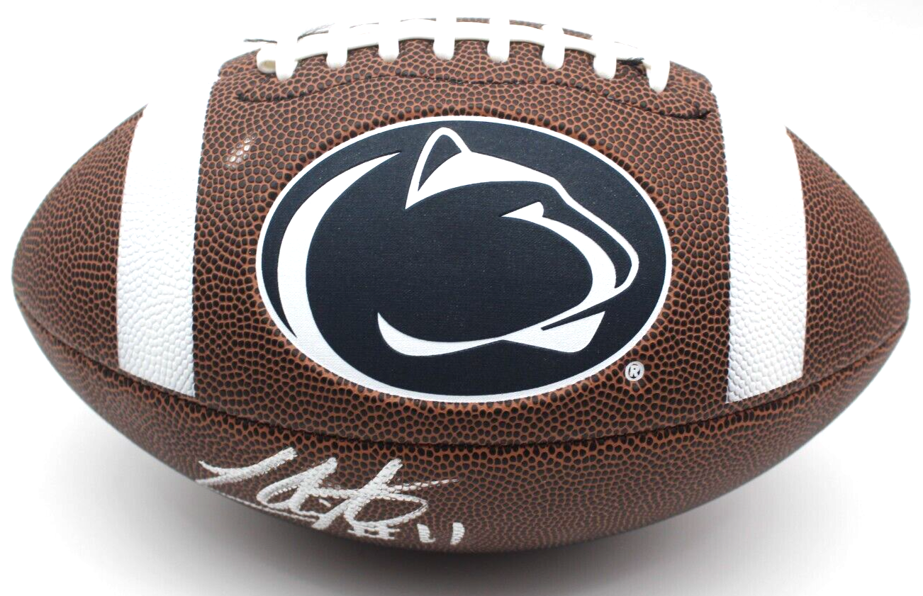 Lavar Arrington Signed Penn State Nittany Lions Logo Football w/JSA COA