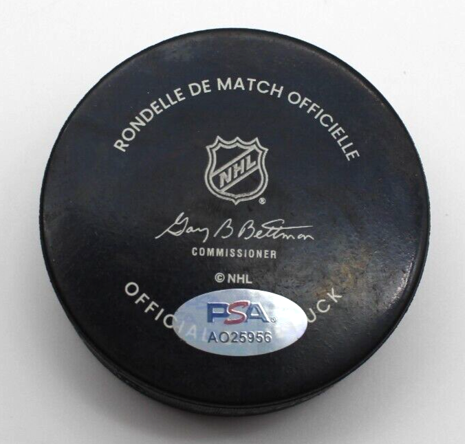 Sacha Boisvert Signed Chicago Blackhawks Game Hockey Puck w/PSA DNA AO25956