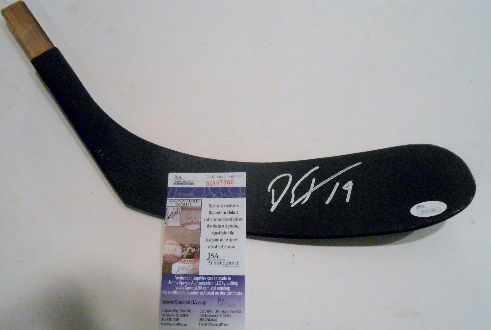 Dylan Strome Signed Stick Blade w/JSA COA  SD07366 Arizona Coyotes
