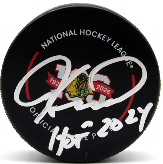 Jeremy Roenick Signed Chicago Blackhawks Hockey Puck w/Beckett BAS COA BV10227