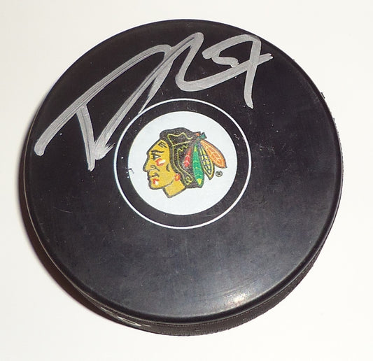 Trevor Van Riemsdyk signed 2016-17 Chicago Blackhawks souvenir puck w/coa