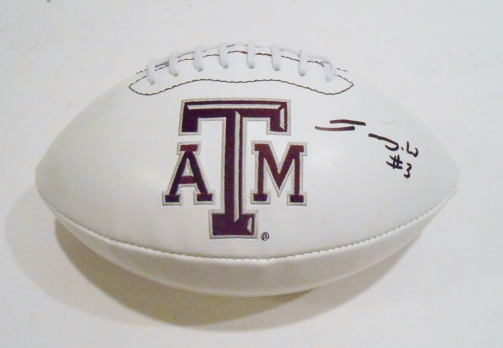 Trey Williams Signed Texas A&M Aggies Logo Football w/COA