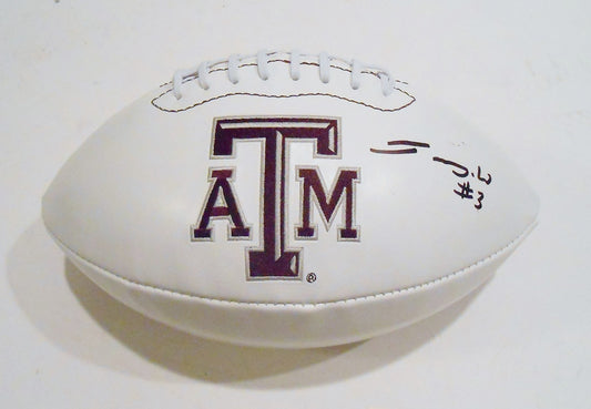 Trey Williams Signed Texas A&M Aggies Logo Football w/COA