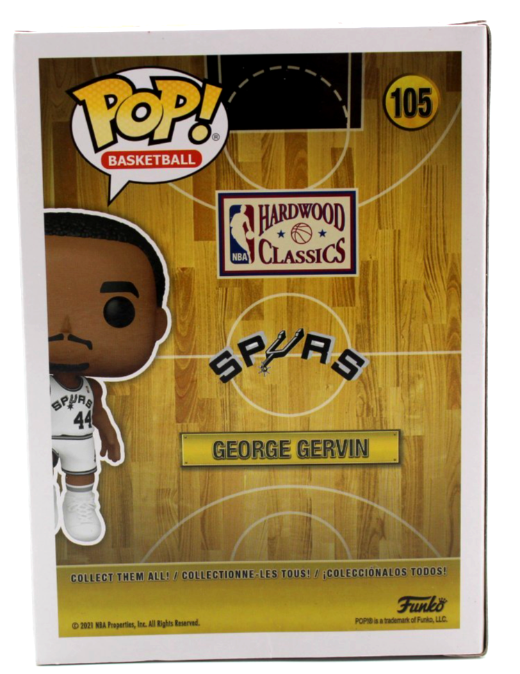 George Gervin Signed San Antonio Spurs 105 Funko Pop w/Beckett COA BT56261