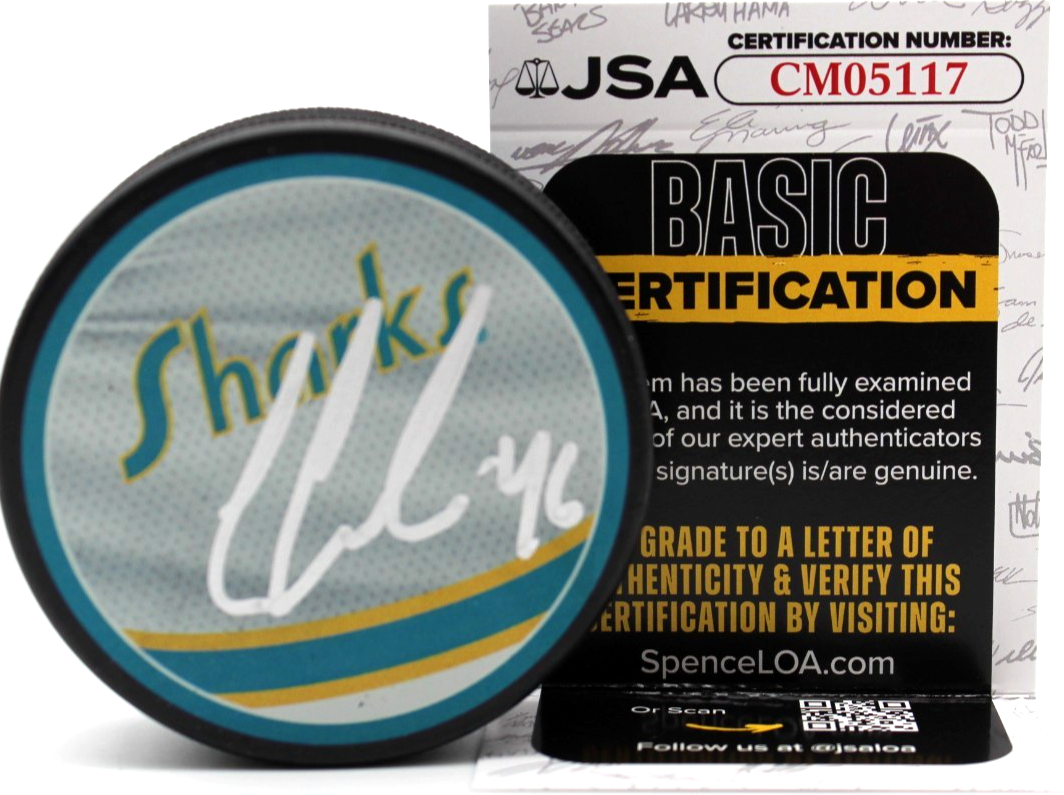 Cam Lund Signed San Jose Sharks Hockey Autograph Puck w/JSA COA CM05117