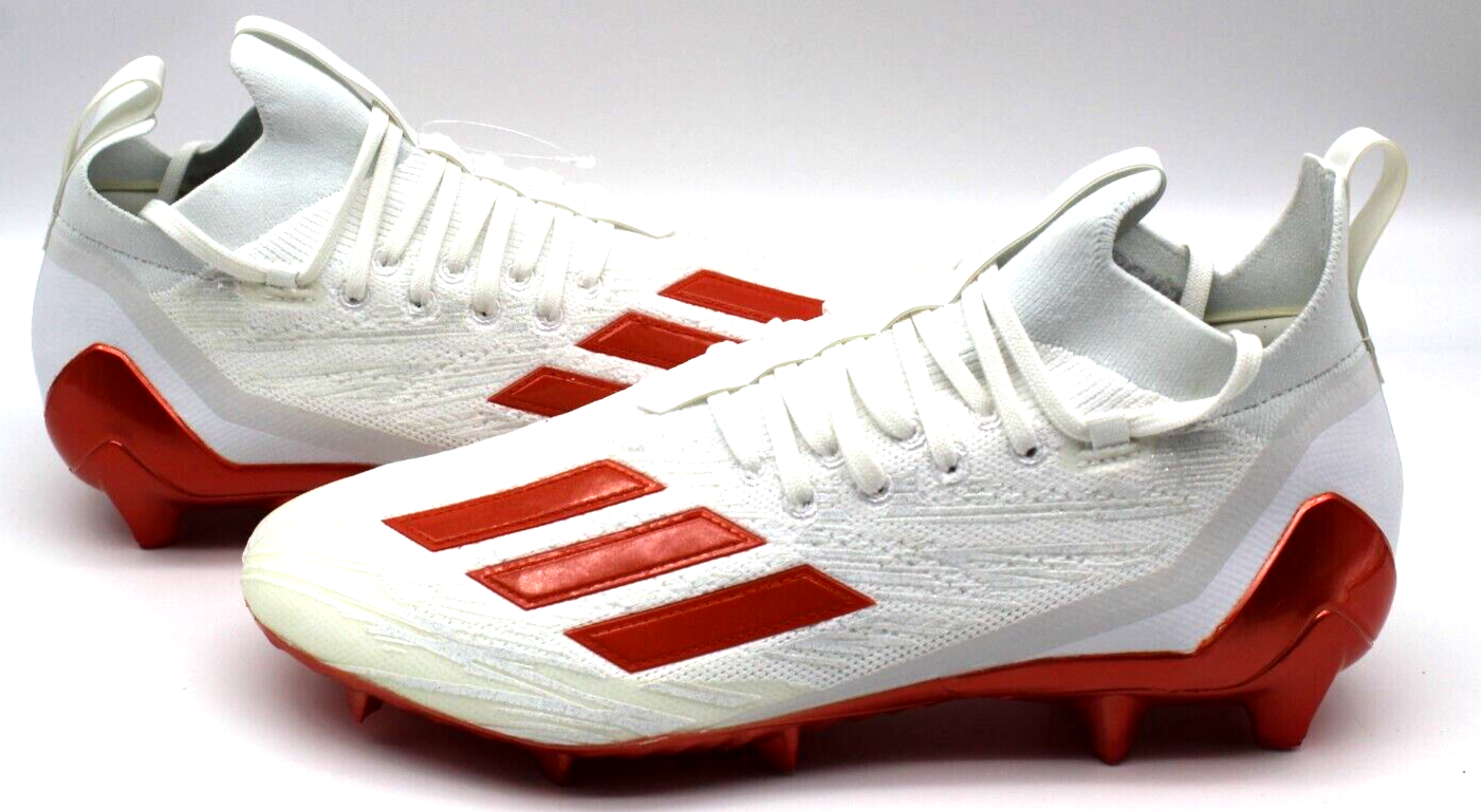 Adidas Adizero 12.0 Football Cleats White Orange HP8742 Men’s Size 12 New No Box