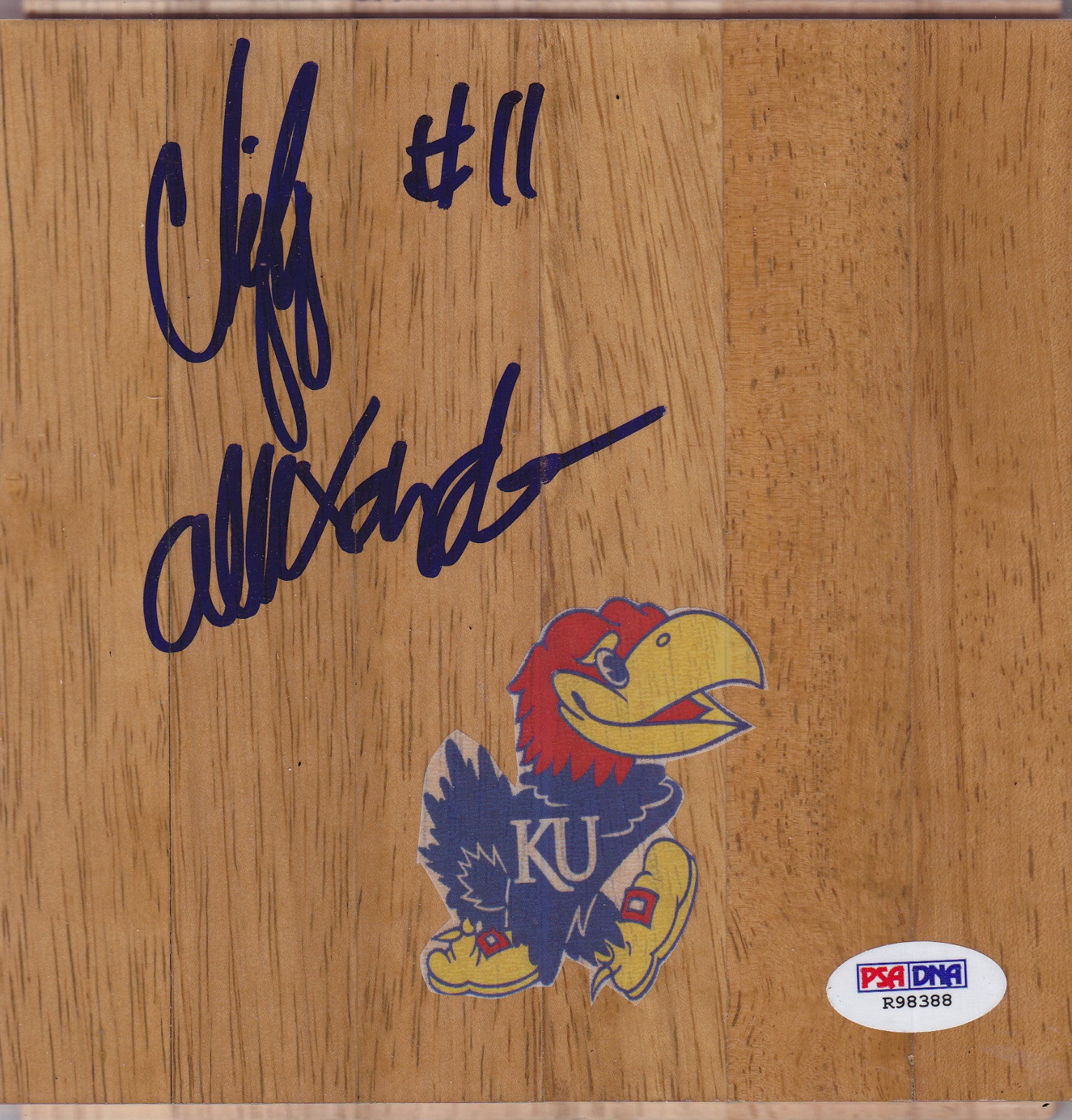 Cliff Alexander Signed Kansas Jayhawks Custom Floorboard w/PSA DNA Rock Chalk
