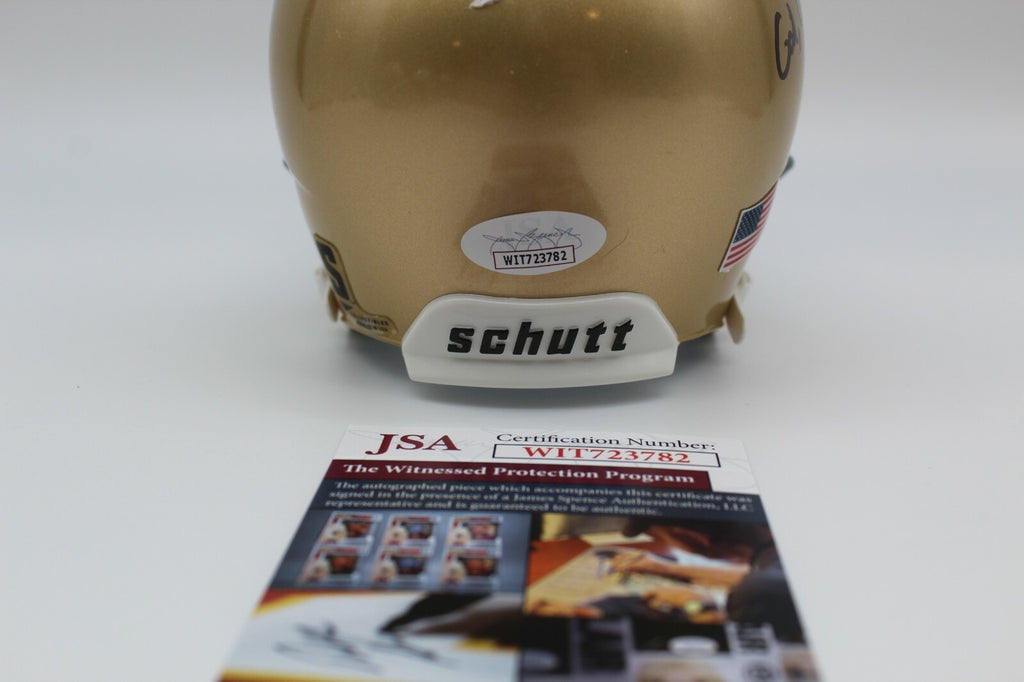 Logan Diggs Signed Notre Dame Fighting Irish Mini Helmet w/JSA COA Witness #1