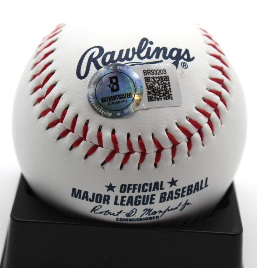 Glendon Rusch Signed Major League Chicago Cubs Logo Baseball w/Beckett BR93203