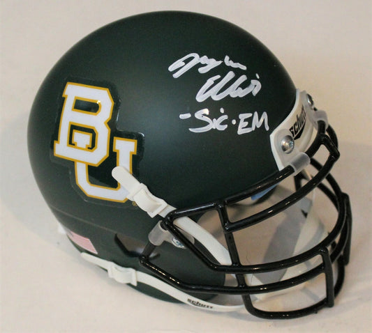 Jaylen Ellis Signed Baylor Bears Mini Football Helmet W/COA Green