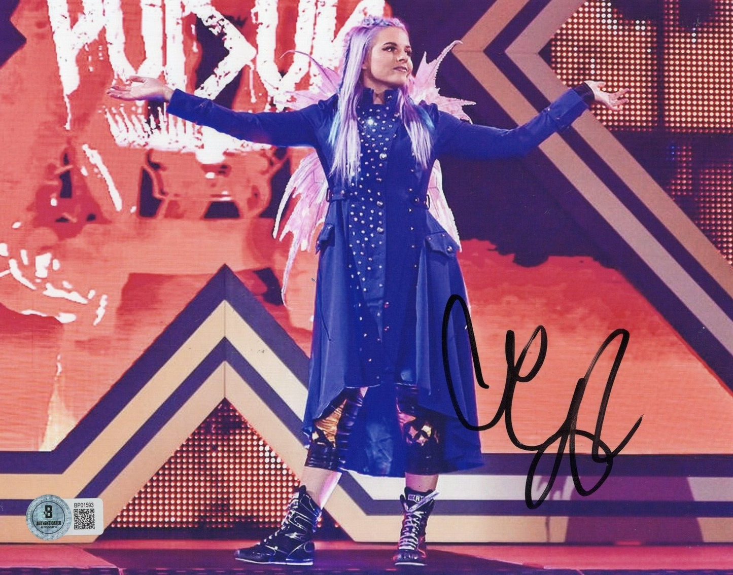 Candice LeRae Wrestling WWE NXT Signed 8x10 Photo w/Beckett COA BP01593