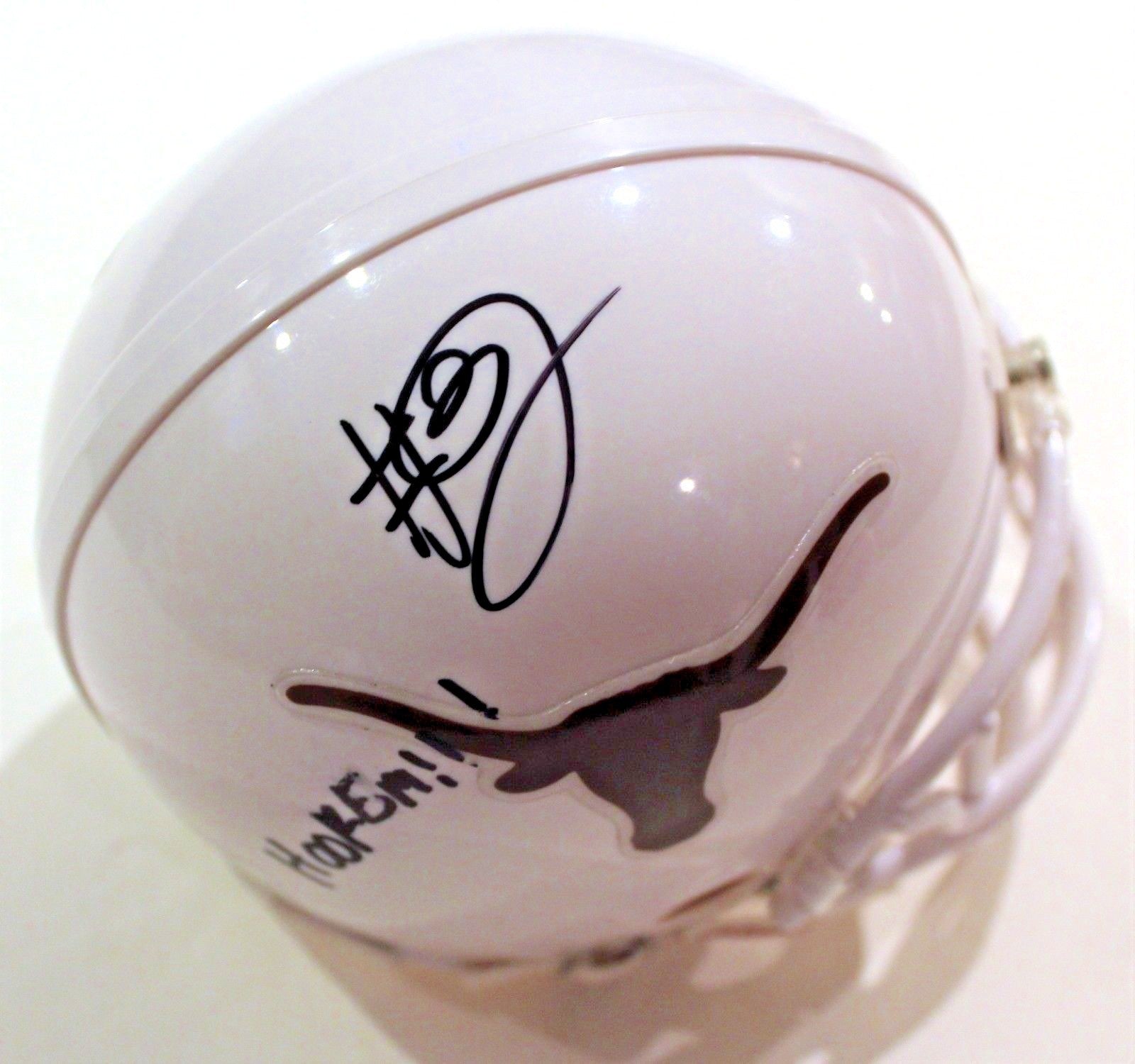 Jalen Green Signed Texas Longhorns Mini Football Helmet w/COA 2018 Hook Em C