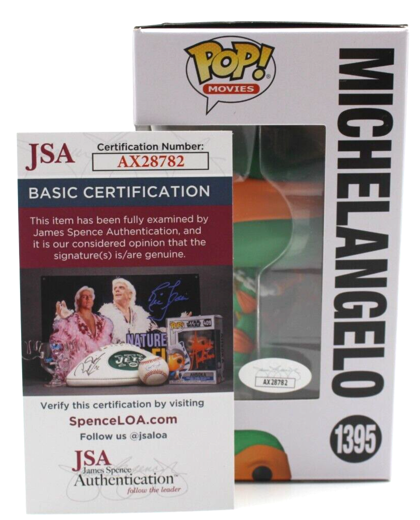 Shamon Brown Jr. Michelangelo Turtle TMNT 1395 Signed Funko Pop JSA AX28782 SWAP