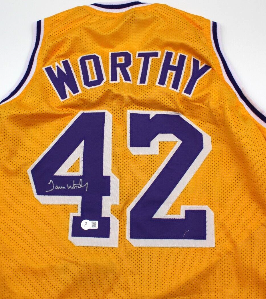 James Worthy Los Angeles Lakers Signed Custom Jersey W/Beckett COA 1W520040