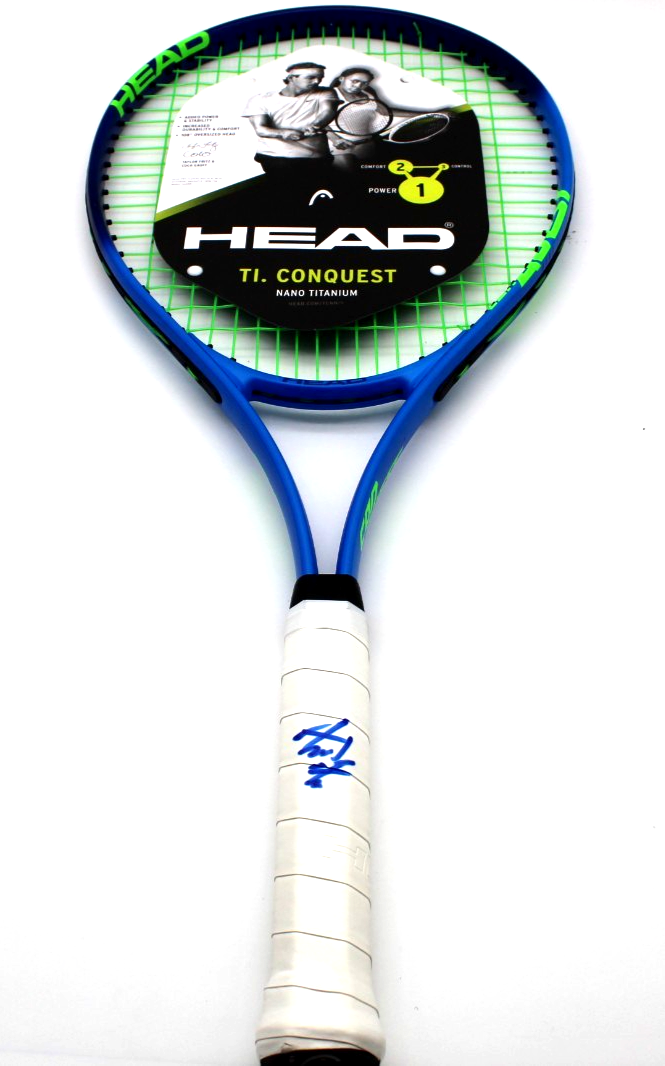 Andre Agassi Signed Brand New Head Tennis Racket Wimbledon W/JSA COA CR86533