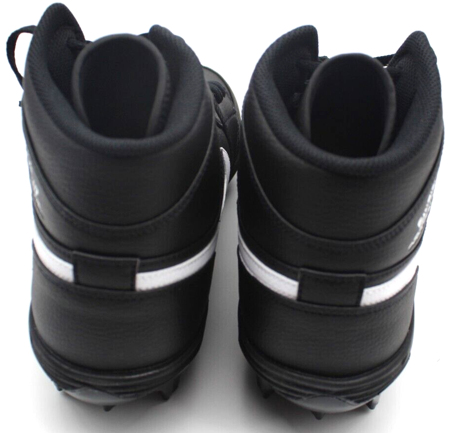 Jordan 1 Football Custom Cleat Black White FJ6805-001 Men's Size 14 thru 15 New