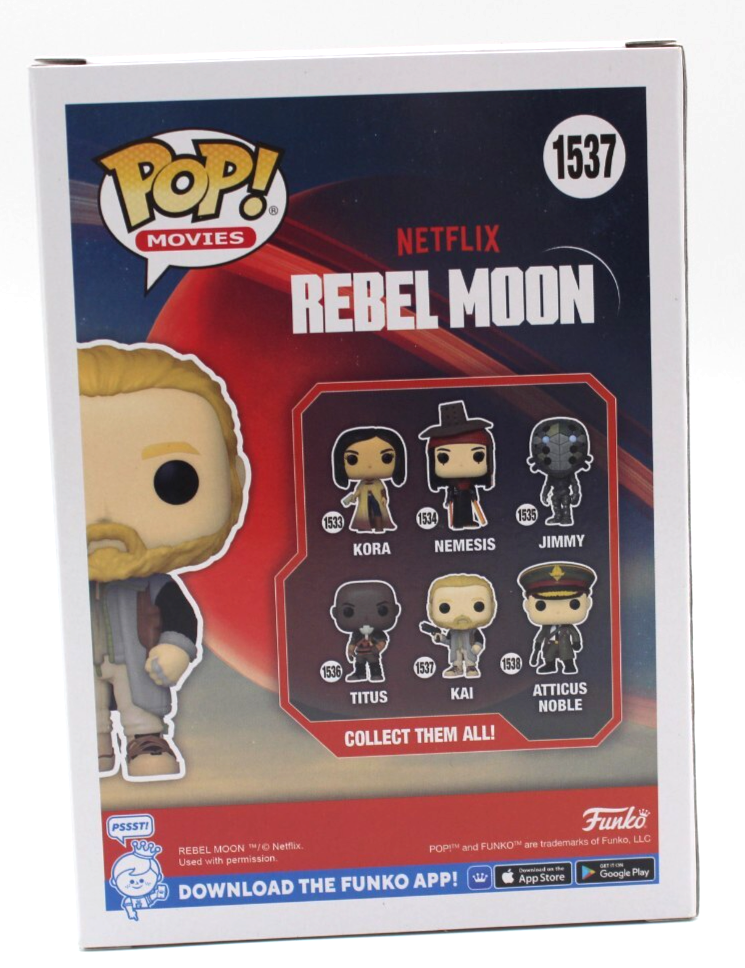 Charlie Hunnam Signed Netflix Rebel Moon Kai Funko Pop w/Beckett COA BR25979
