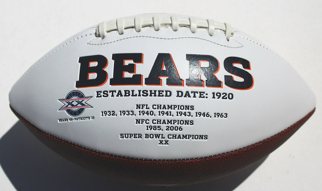 Riley Ridley Chicago Bears Signed Full Size Logo Football W/Beckett COA Proof #1