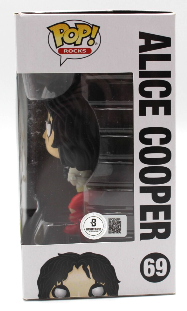Alice Cooper Signed Hot Topic Pop Rocks Funko Pop 69 w/Beckett COA BR25864