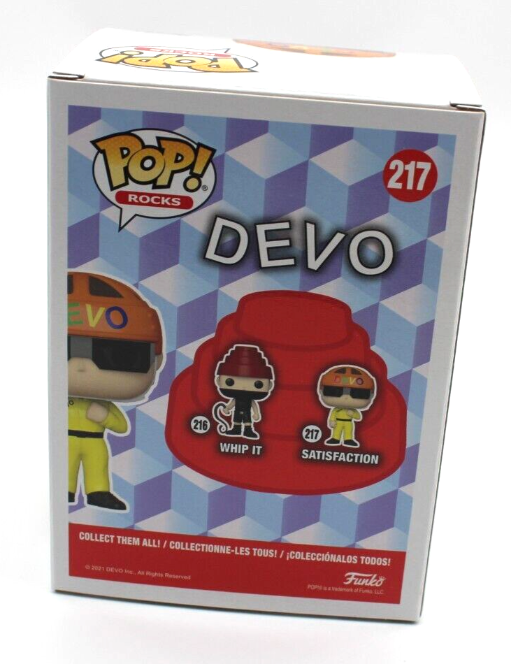 Gerald Casale Signed Devo Satisfaction Funko Pop 217 w/Beckett COA BM98977